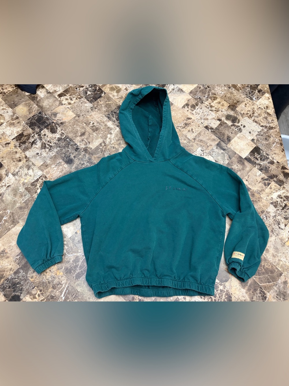 Souris Mini hoodie emeraude size 6-7 years